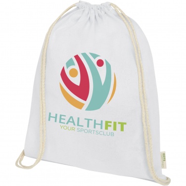 Logotrade promotional items photo of: Orissa 140 g/m² organic cotton drawstring bag 5L