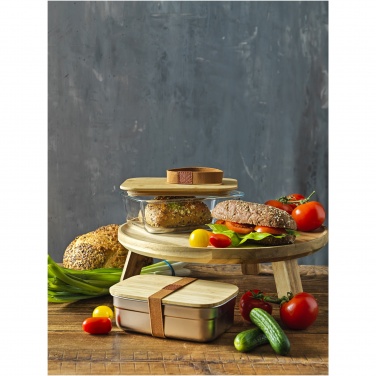 Logotrade promotional item picture of: Tite stainless steel lunch box with bamboo lid