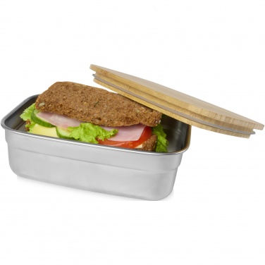 Logo trade advertising product photo of: Tite stainless steel lunch box with bamboo lid