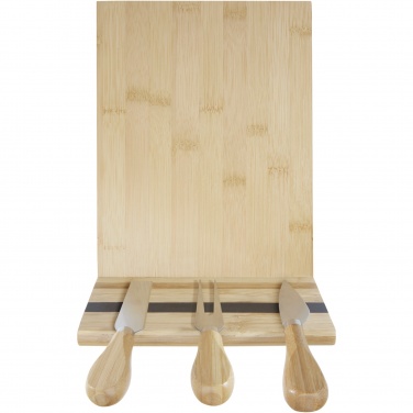 Logo trade promotional gifts picture of: Mancheg bamboo magnetic cheese board and tools