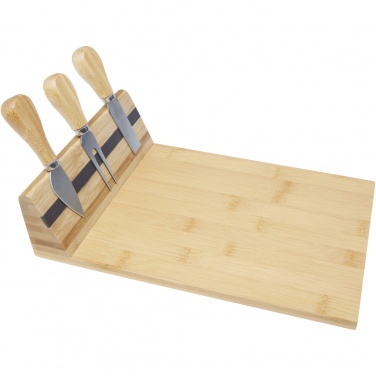 Logotrade promotional product picture of: Mancheg bamboo magnetic cheese board and tools