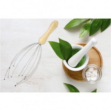 Logo trade business gift photo of: Hator bamboo head massager