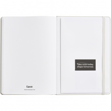Logo trade promotional products picture of: Karst® A5 stone paper hardcover notebook - lined