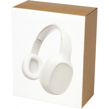 Logo trade promotional giveaway photo of: Riff wheat straw Bluetooth® headphones with microphone