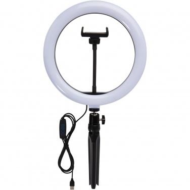 Logotrade promotional merchandise image of: Studio ring light for selfies and vlogging with phone holder and tripod