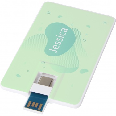 Logotrade advertising product image of: Duo slim 32GB USB drive with Type-C and USB-A 3.0