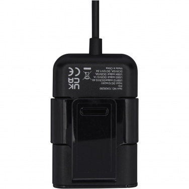 Logo trade promotional gifts picture of: Pilot dual car charger with QC 3.0 dual back seat extended charger