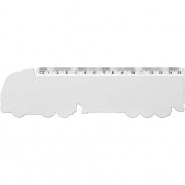 Logotrade promotional items photo of: Tait 15 cm lorry-shaped recycled plastic ruler