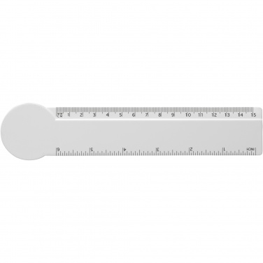 Logotrade promotional giveaways photo of: Tait 15 cm circle-shaped recycled plastic ruler 