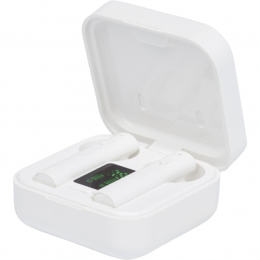 Logo trade corporate gifts image of: Tayo solar charging TWS earbuds 