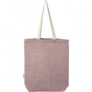 Logo trade promotional gift photo of: Pheebs 150 g/m² recycled cotton tote bag with front pocket 9L