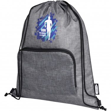 Logo trade corporate gifts image of: Ash recycled foldable drawstring bag 7L