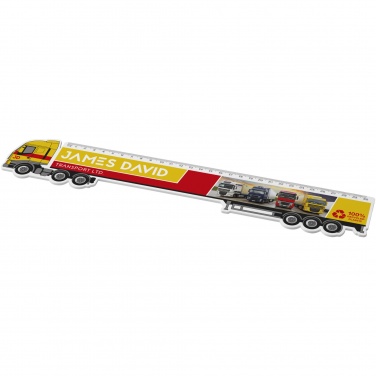 Logo trade promotional gifts picture of: Tait 30cm lorry-shaped recycled plastic ruler
