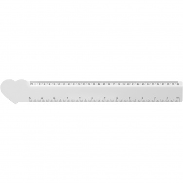 Logo trade advertising products image of: Tait 30cm heart-shaped recycled plastic ruler