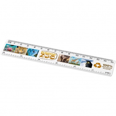 Logo trade promotional gifts picture of: Refari 15 cm recycled plastic ruler