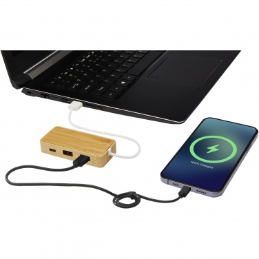 Logo trade promotional gift photo of: Tapas bamboo USB hub