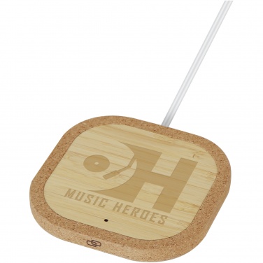 Logo trade promotional merchandise picture of: Cerris 15W cork wireless charging pad