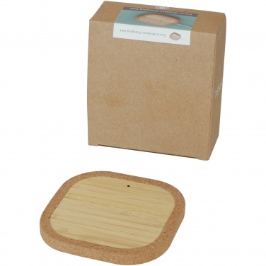 Logo trade promotional giveaways picture of: Cerris 15W cork wireless charging pad