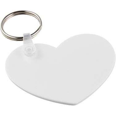 Logo trade promotional items image of: Tait heart-shaped recycled keychain