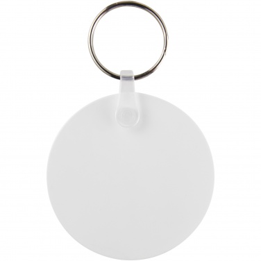 Logo trade business gifts image of: Tait circle-shaped recycled keychain