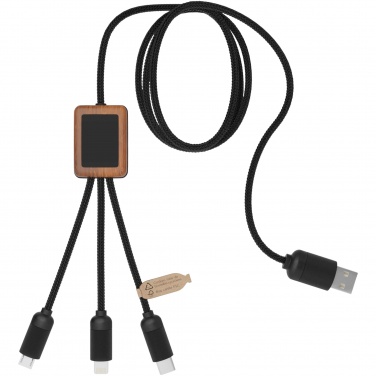 Logo trade business gifts image of: SCX.design C29 3-in-1 bamboo cable