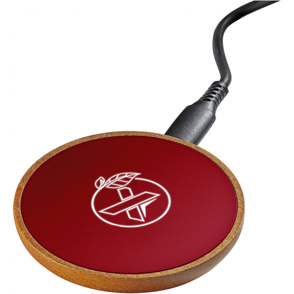 Logo trade promotional items picture of: SCX.design W13 10W wooden wireless charging station