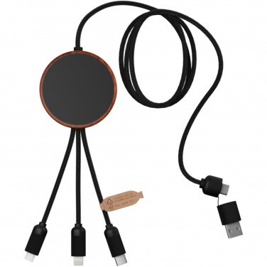 Logotrade promotional products photo of: SCX.design C40 5-in-1 rPET light-up logo charging cable and 10W charging pad