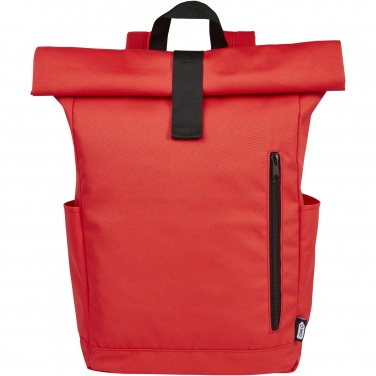Logo trade corporate gift photo of: Byron 15.6" GRS RPET roll-top backpack 18L
