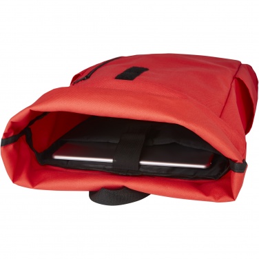Logo trade promotional merchandise image of: Byron 15.6" GRS RPET roll-top backpack 18L