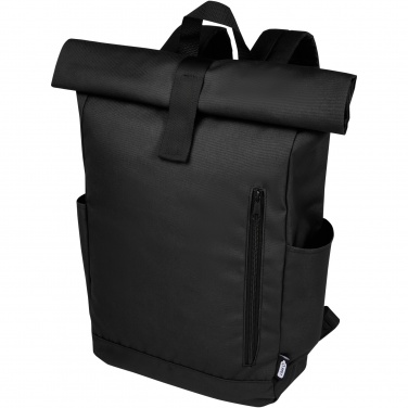 Logotrade advertising product picture of: Byron 15.6" GRS RPET roll-top backpack 18L