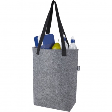 Logo trade promotional products image of: Felta GRS recycled felt tote bag with wide bottom 12L