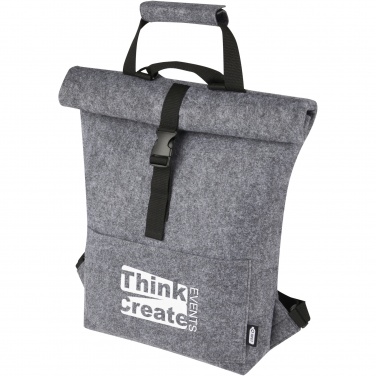 Logotrade promotional product picture of: Felta GRS recycled felt roll-top bike bag 13L