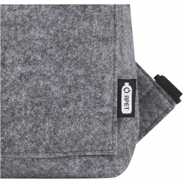 Logo trade business gifts image of: Felta GRS recycled felt roll-top bike bag 13L