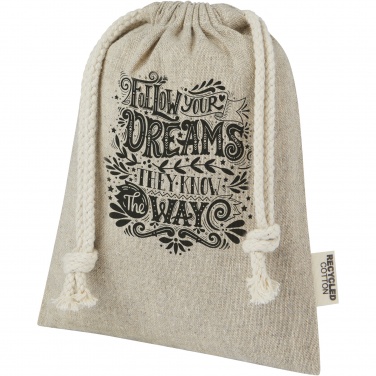 Logo trade promotional merchandise photo of: Pheebs 150 g/m² GRS recycled cotton gift bag small 0.5L