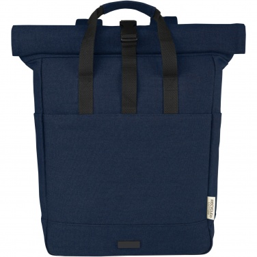 Logotrade promotional item image of: Joey 15” GRS recycled canvas rolltop laptop backpack 15L