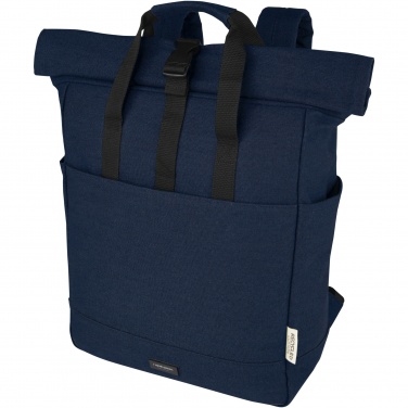 Logo trade promotional items picture of: Joey 15” GRS recycled canvas rolltop laptop backpack 15L