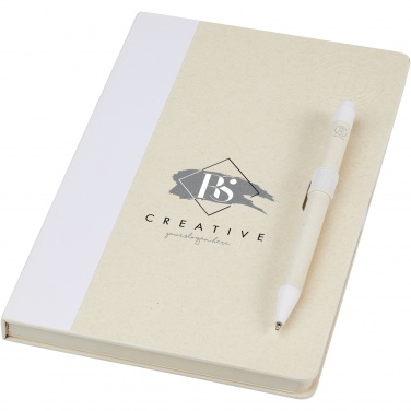 Logotrade promotional giveaways photo of: Dairy Dream A5 size reference recycled milk cartons notebook and ballpoint pen set