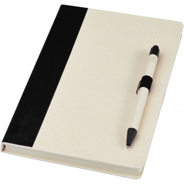 Logo trade corporate gifts image of: Dairy Dream A5 size reference recycled milk cartons notebook and ballpoint pen set