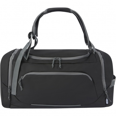 Logo trade promotional gift photo of: Aqua GRS recycled water resistant duffel backpack 35L