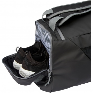 Logo trade promotional giveaways image of: Aqua GRS recycled water resistant duffel backpack 35L