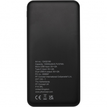 Logo trade advertising products image of: Loop 10.000 mAh recycled plastic power bank 