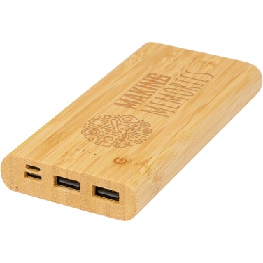 Logo trade corporate gifts picture of: Tulda 10.000 mAh bamboo power bank