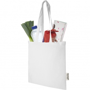 Logo trade promotional product photo of: Madras 140 g/m2 GRS recycled cotton tote bag 7L