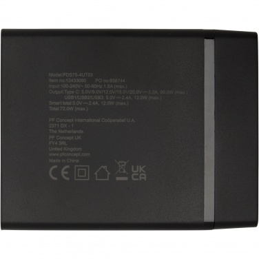 Logo trade corporate gifts picture of: ADAPT 72W recycled plastic PD power station