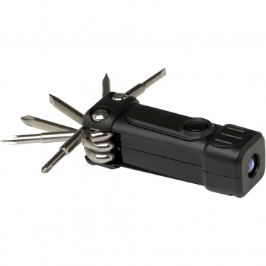 Logo trade corporate gifts picture of: Octo 8-in-1 RCS recycled plastic screwdriver set with torch