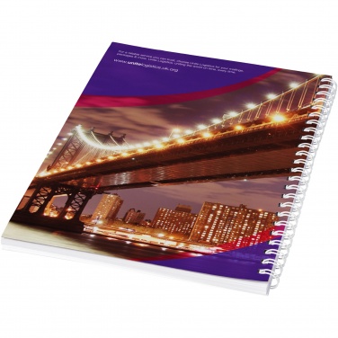Logo trade corporate gift photo of: Desk-Mate® A5 spiral notebook with printed back cover