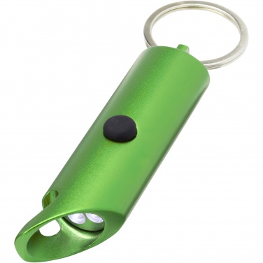Logotrade business gift image of: Flare RCS recycled aluminium IPX LED light and bottle opener with keychain