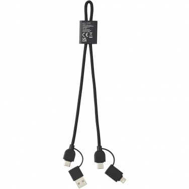 Logo trade promotional merchandise image of: Connect 6-in-1 RCS recycled aluminium 45W quick charge & data transfer cable