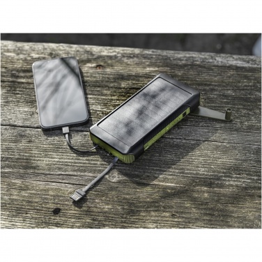 Logotrade advertising product picture of: Soldy 10.000 mAh RCS recycled plastic solar dynamo power bank 