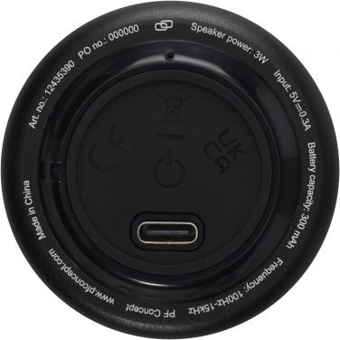 Logo trade advertising product photo of: Rise 3W RCS recycled aluminium Bluetooth® mini speaker 